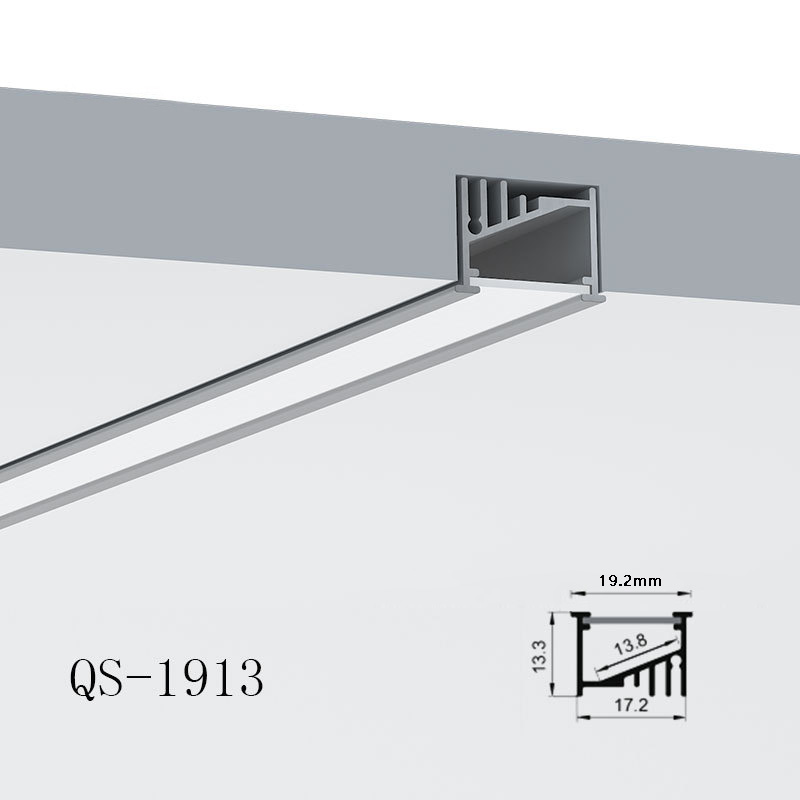 Recessed 12mm LED Light Strip Diffuser Aluminum Profile